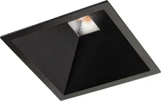 SG Armaturen Soft Square Downlight Sort, 3000K, 12W