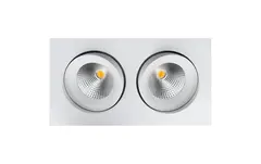 SG Armaturen Junistar Isosafe Downlight Hvit, 2000-2800K, 2x7W, DimToWarm