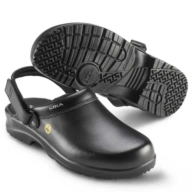 Sika Arbeidsklogg 19467 Fusion Clog Esd Unisex, Str. 47, Sort, Par 