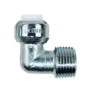 Tectite Classic Albu 90&#176; m/utv. gjenger 12 mm x 3/8&quot;, Krom