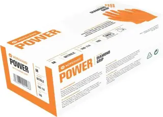 Workhand Engangs nitril Dry Power Str. 8, Oransje, 100 stk