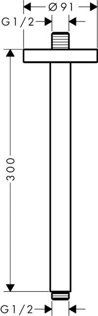 Axor Takstuss, 300 mm Børstet Bronse 