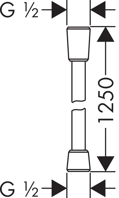 Axor Dusjslange 125 cm, Børstet Gull 