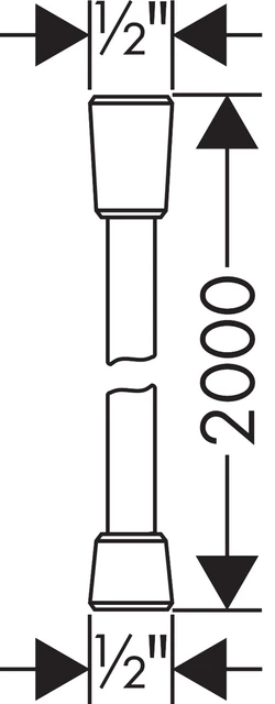 Axor Dusjslange 200 cm, Børstet Bronse 