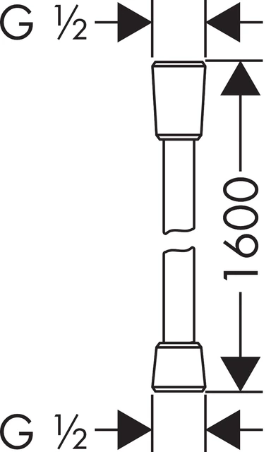 Axor Dusjslange 160 cm, Børstet Bronse 