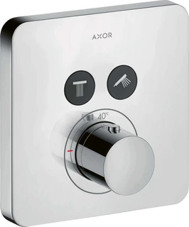 Axor ShowerSelect Termostat, m/2 utl&#248;p For innbygging, Rustfritt St&#229;l