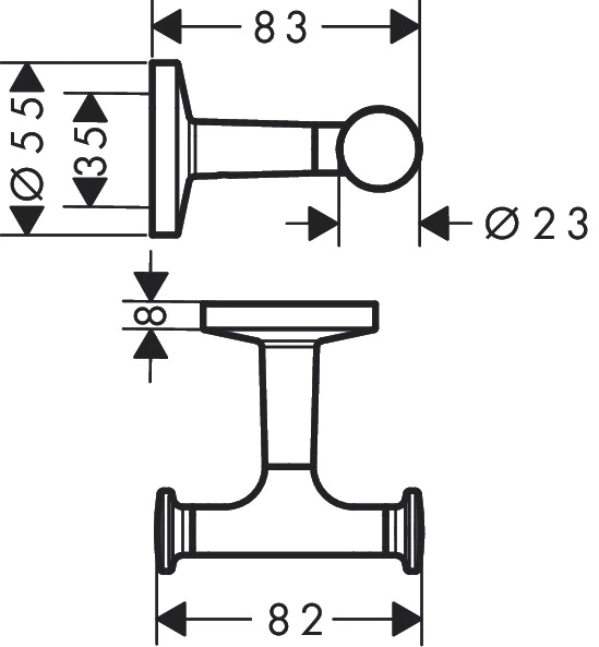 Axor Universal Circular Krok Hvit Matt 