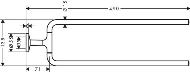 Axor Universal Circular Håndkleholder Hvit Matt 