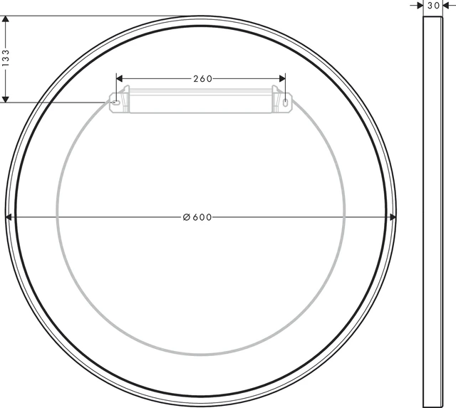 Axor Universal Circular Speil Hvit Matt 