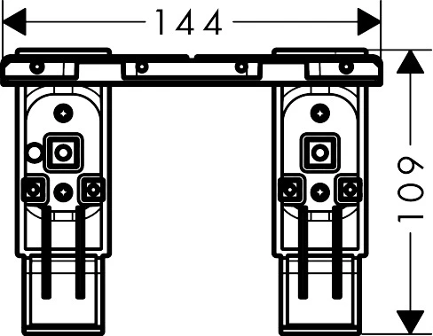 Axor Universal Softsquare Adaptersett Polert Sort Krom 