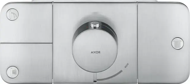 Axor One Termostat, med 3 utløp For innbygging, Polert Sort Krom 