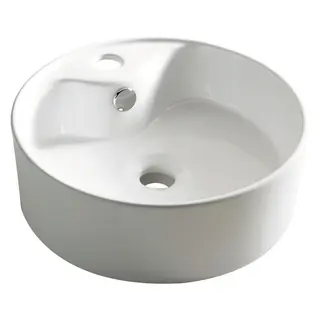 Bathco Viena Toppmontert Servant Ø39x13,5 cm, med overløp, Hvit