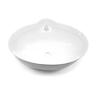 Bathco Titanic Toppmontert Servant 50x41x17 cm, med overløp, Hvit