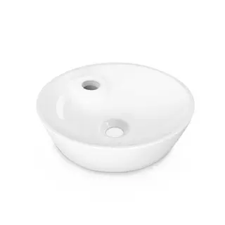 Bathco Lieja servant Toppmontert Servant &#216;45x12 cm, uten overl&#248;p, Hvit