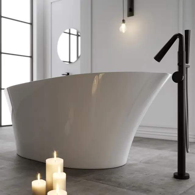 Bathlife Chic Frittstående Badekar 1650x830 mm, Akryl, Hvit 