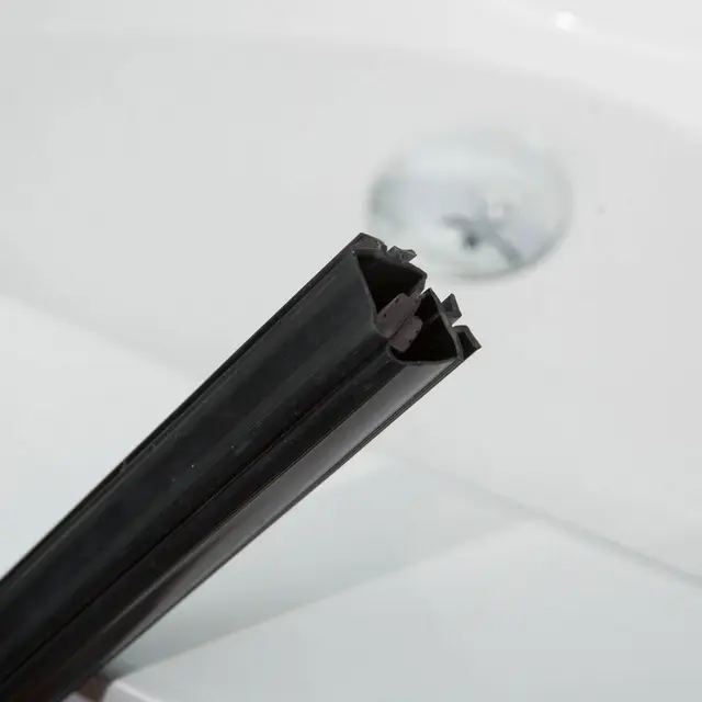 Bathlife Profil Dusjdør 80 cm, Sort Matt/Klart Glass 