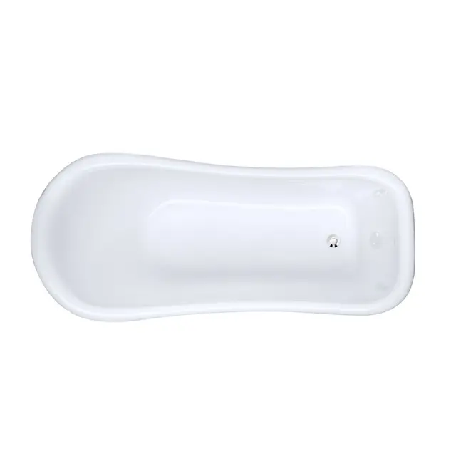 Bathlife Ideal Badekar 1530x670 mm, med krom føtter, Grå 