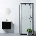 Bathlife Profil Dusjhj&#248;rne 100x100 cm, Sort Matt/Klart Glass