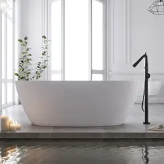 Bathlife Sund Frittstående badekar 1700x820 mm, Akryl, Hvit Matt