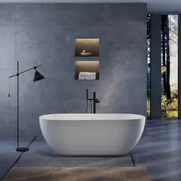 Bathlife Trygg Frittstående badekar 1520x750 mm, Akryl, Hvit