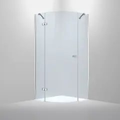 Bathlife Diskret Dusjhj&#248;rne 80x80 cm, Krom profil/Klarglass