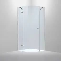 Bathlife Diskret Dusjhj&#248;rne 100x100 cm, Krom profil/Klarglass