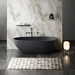 Bathlife Klok Frittstående badekar 1800x840 mm, Akryl, Sort