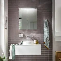 Bathlife Glänsa Speilskap 60x70x23 cm, Hvit