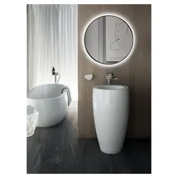 Bathlife Spira Speil 600x600 mm, Med LED Belysning