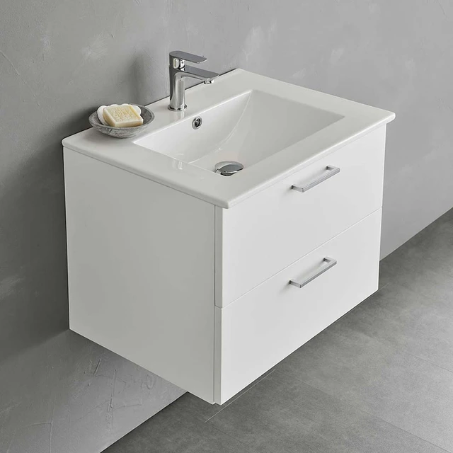 Bathlife Lycklig Servantskap 61x46,5 cm, Hvit servant, Hvit 