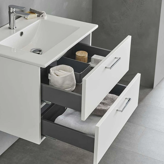 Bathlife Lycklig Servantskap 61x46,5 cm, Hvit servant, Hvit 