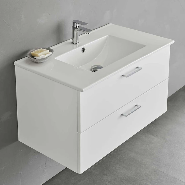 Bathlife Lycklig Servantskap 81x46,5 cm, Hvit servant, Hvit 