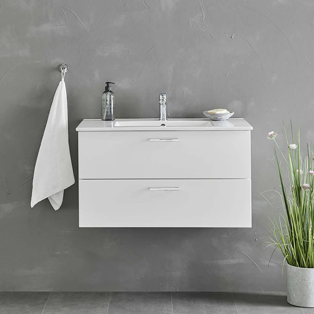 Bathlife Lycklig Servantskap 81x46,5 cm, Hvit servant, Hvit 