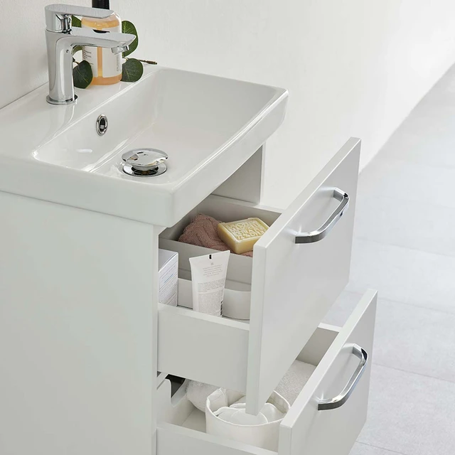 Bathlife Yster Servantskap 42x32 cm, Sort servant, Hvit 