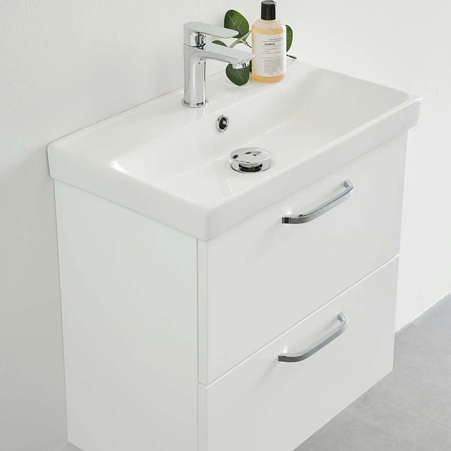 Bathlife Yster Servantskap 56x32 cm, Hvit servant, Hvit 