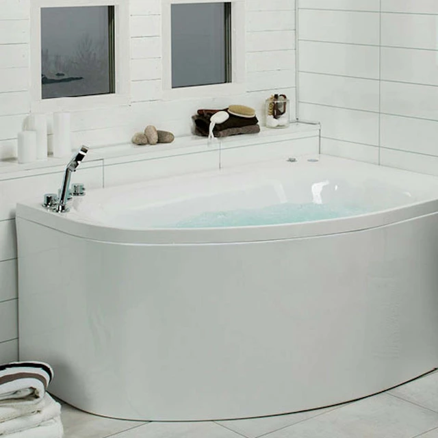 Bathlife Trivsam Boblebad Intro 160 cm, Venstre, Hvit 