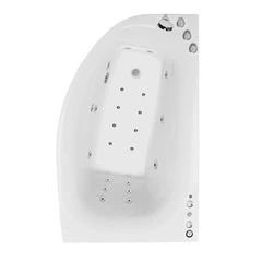 Bathlife Trivsam Boblebad Premium 160 cm, Venstre, Hvit