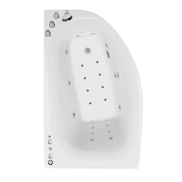 Bathlife Trivsam Boblebad Premium 160 cm, Høyre, Hvit 