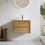 Bathlife Charm Servantskap, m/2 skuffer 61x46,5 cm, Hvit servant, Eik