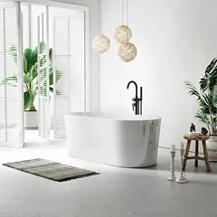 Bathlife Ideal Frittstående badekar 1600x750 mm, Akryl, Hvit