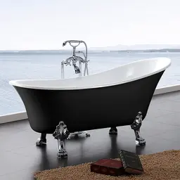 Bathlife Fossing Frittstående Badekar 1620x710 mm, Akryl, Sort