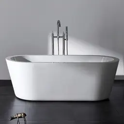Bathlife Chakra Frittstående badekar 1600x700 mm, Akryl, Hvit
