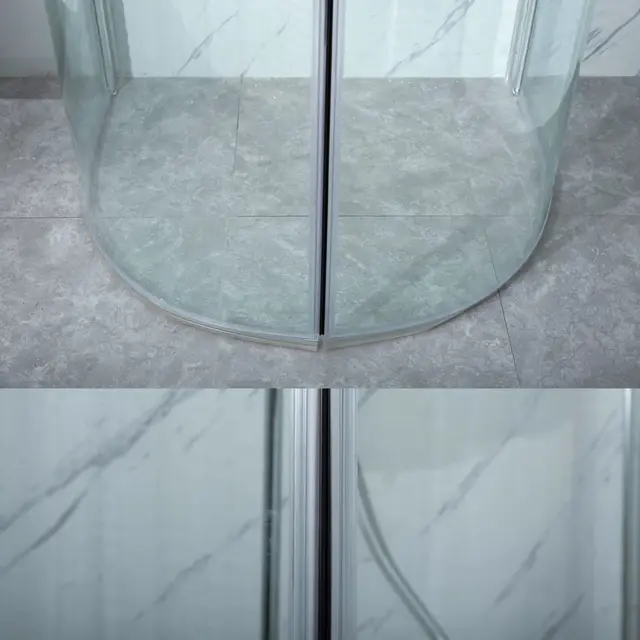 Bathlife Mitt Dusjhjørne 93x78 cm, Aluminium profil/Klarglass 