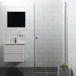Bathlife Allsidig Dusjdør 90 cm, Sølv/Klart Glass