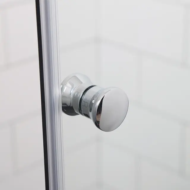 Bathlife Allsidig Dusjdør 90 cm, Sølv/Klart Glass 