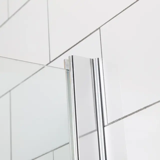 Bathlife Allsidig Dusjvegg 100 cm, Sølv/Klart Glass 
