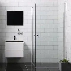 Bathlife Allsidig Dusjhjørne 70x70 cm, Sølv/Klart Glass