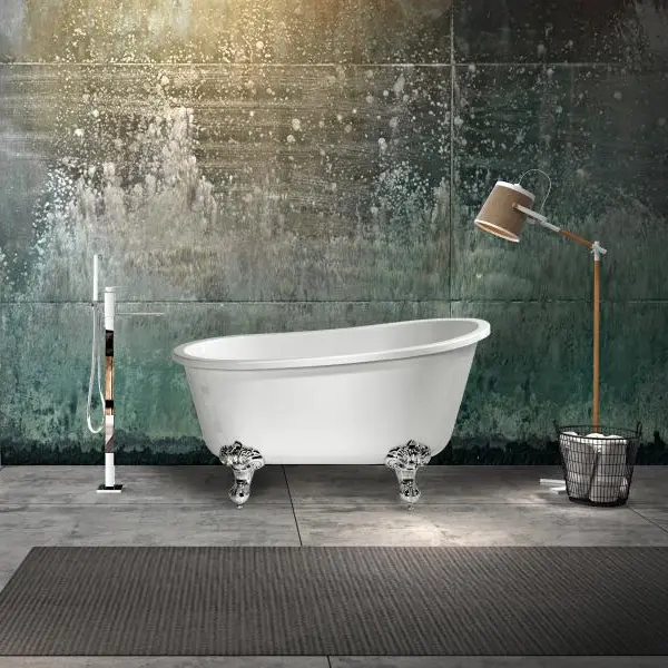 Bathlife Chill Frittstående badekar 1300x720 mm, Akryl, Hvit 