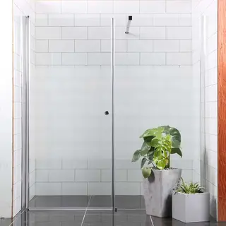 Bathlife Allsidig Dusjnisje 80x70 cm, Sølv profil/Frostet glass