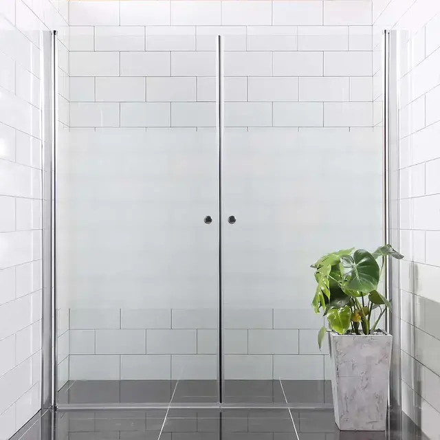 Bathlife Allsidig Dusjnisje 70x70 cm, Sølv profil/Frostet glass 